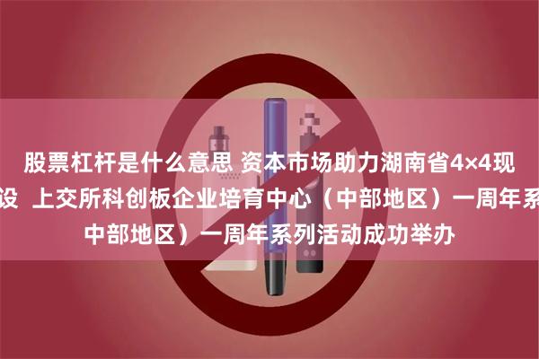 股票杠杆是什么意思 资本市场助力湖南省4×4现代化产业体系建设  上交所科创板企业培育中心（中部地区）一周年系列活动成功举办