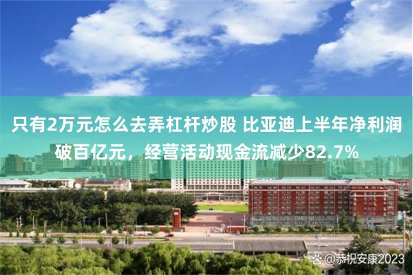 只有2万元怎么去弄杠杆炒股 比亚迪上半年净利润破百亿元，经营活动现金流减少82.7%