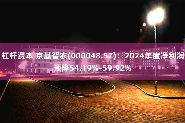 杠杆资本 京基智农(000048.SZ)：2024年度净利润预降54.19%-59.92%